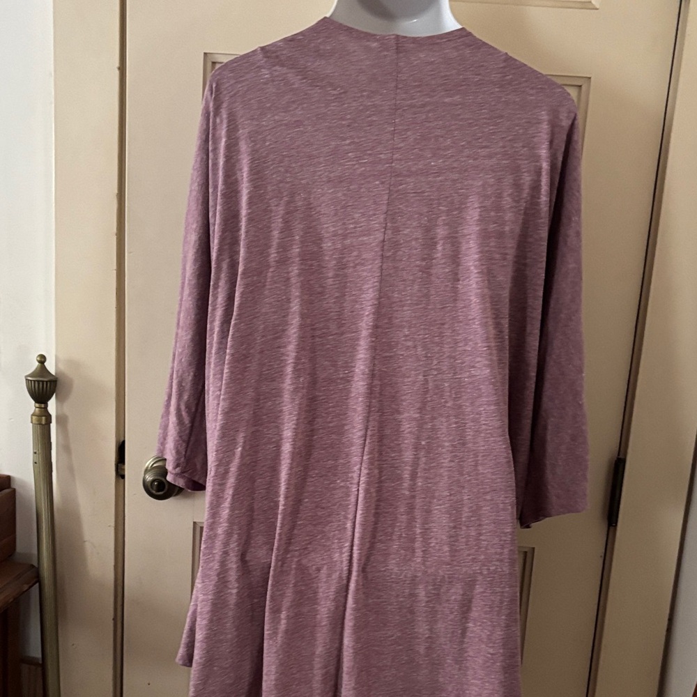LuLaRoe Purple/rose Cardigan. high low length . 3/4 sleeves - Picture 8 of 9